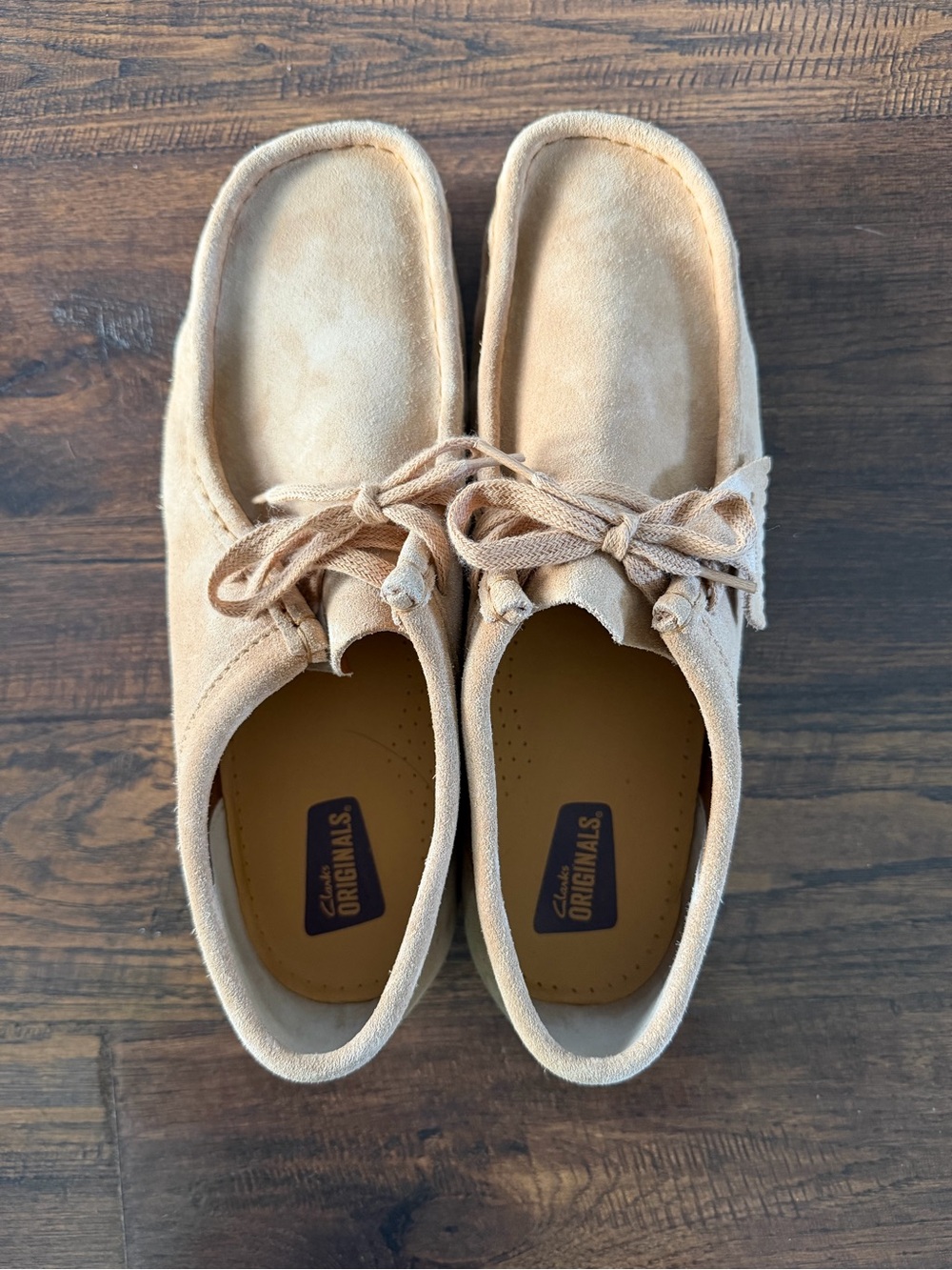 Clarks Wallabee Men's Suede Loafers - Wheat - Picture 6 of 10